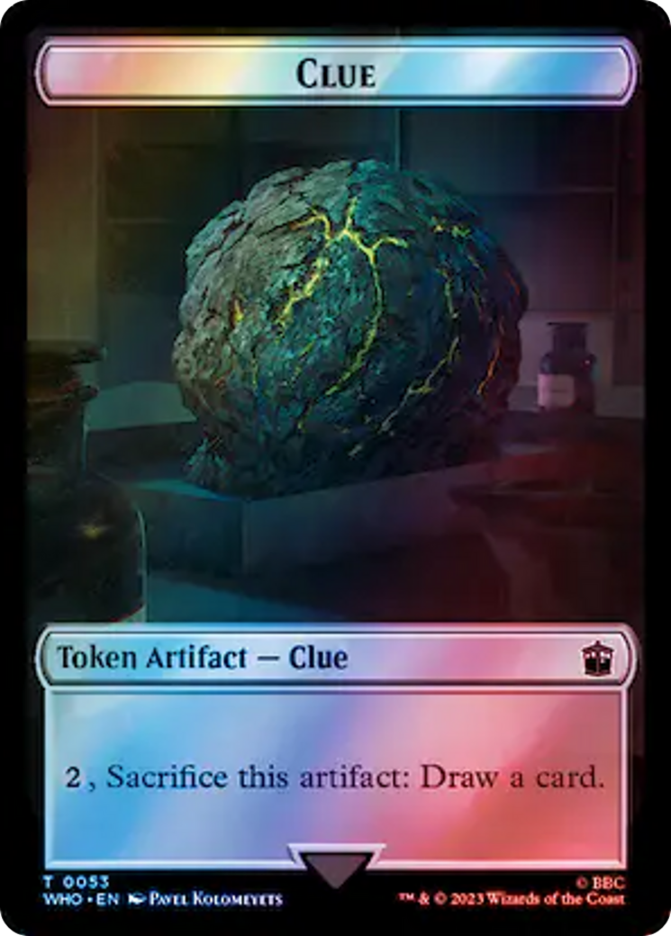 Fish // Clue (0053) Double-Sided Token (Surge Foil) [Doctor Who Tokens] | Jomio and Rueliete's Cards and Comics