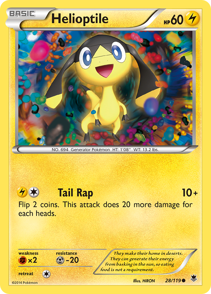 Helioptile (28/119) [XY: Phantom Forces] | Jomio and Rueliete's Cards and Comics