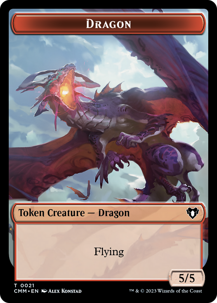 Dragon Token (21) [Commander Masters Tokens] | Jomio and Rueliete's Cards and Comics