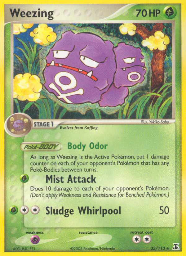 Weezing (33/113) [EX: Delta Species] | Jomio and Rueliete's Cards and Comics