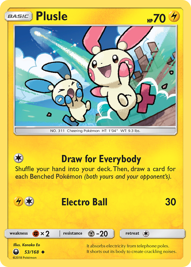 Plusle (53/168) [Sun & Moon: Celestial Storm] | Jomio and Rueliete's Cards and Comics