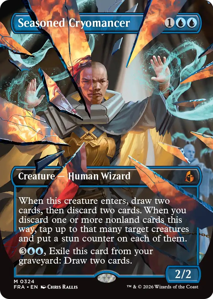 Seasoned Cryomancer (Borderless) (0324) [Reality Fracture] | Jomio and Rueliete's Cards and Comics