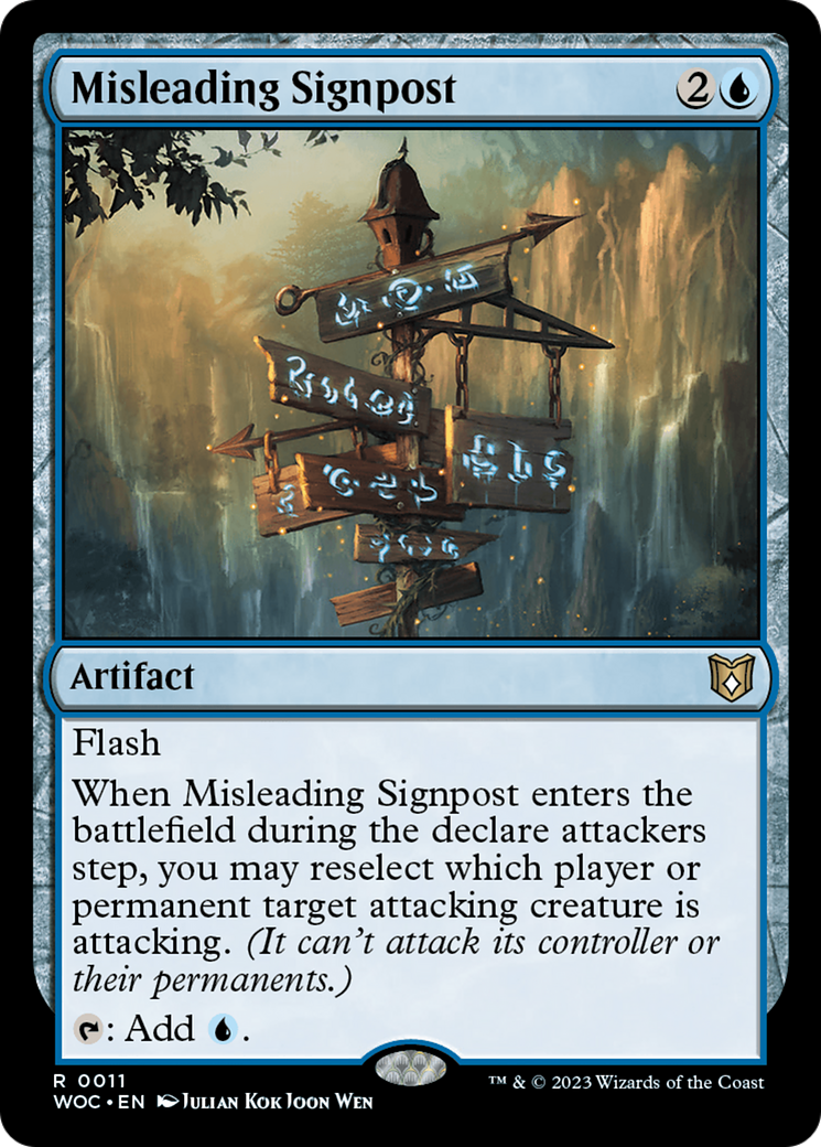 Misleading Signpost [Wilds of Eldraine Commander] | Jomio and Rueliete's Cards and Comics