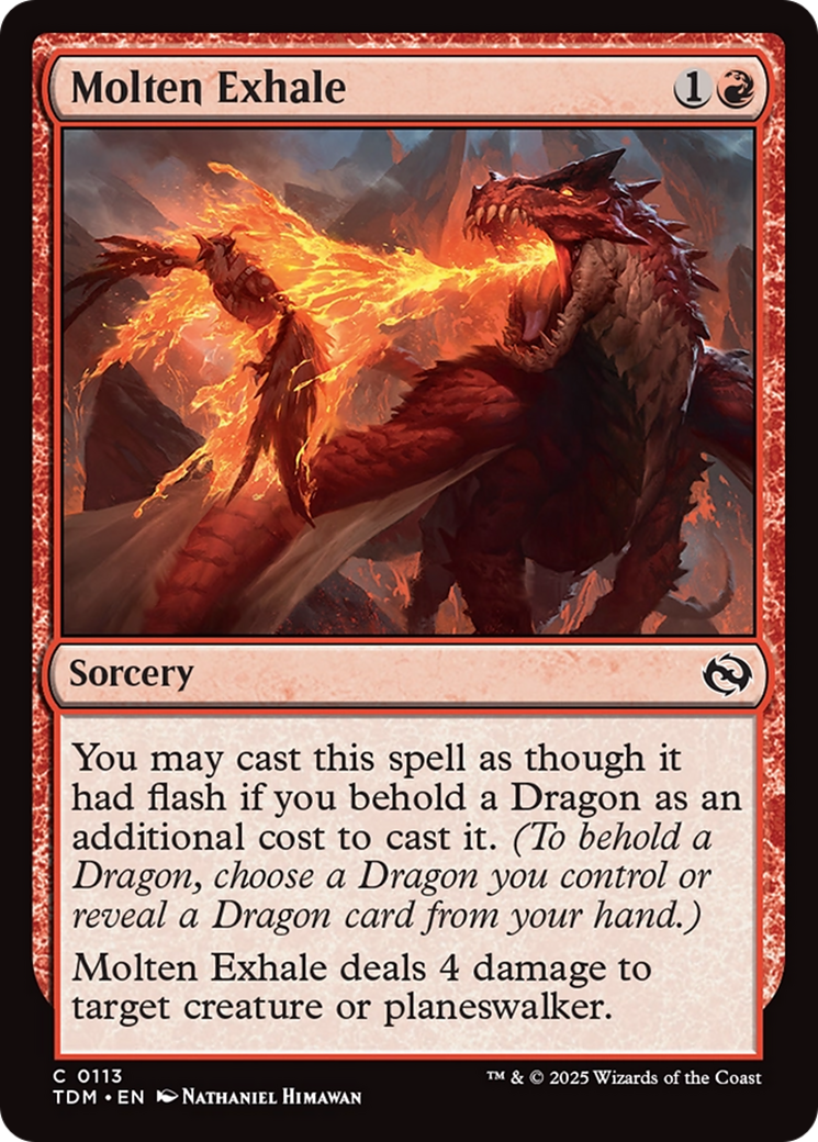 Molten Exhale [Tarkir: Dragonstorm] | Jomio and Rueliete's Cards and Comics