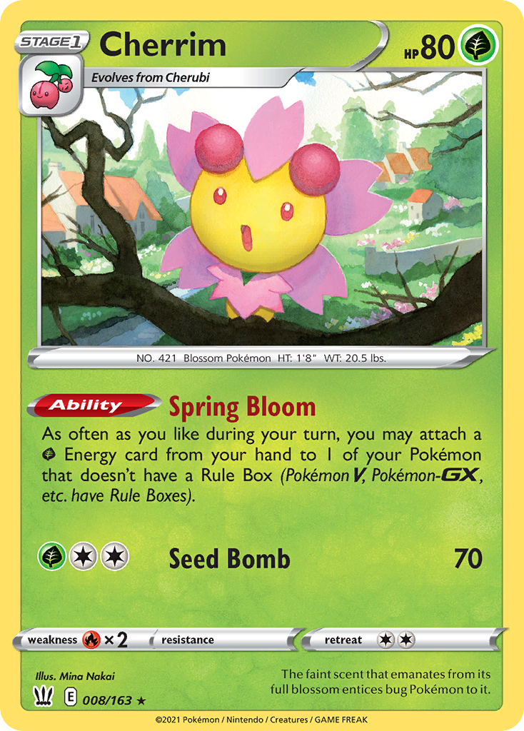 Cherrim (008/163) (Theme Deck Exclusive) [Sword & Shield: Battle Styles] | Jomio and Rueliete's Cards and Comics