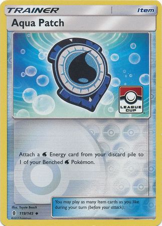 Aqua Patch (119/145) (League Promo) [Sun & Moon: Guardians Rising] | Jomio and Rueliete's Cards and Comics