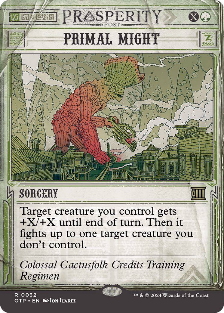 Primal Might [Outlaws of Thunder Junction: Breaking News] | Jomio and Rueliete's Cards and Comics