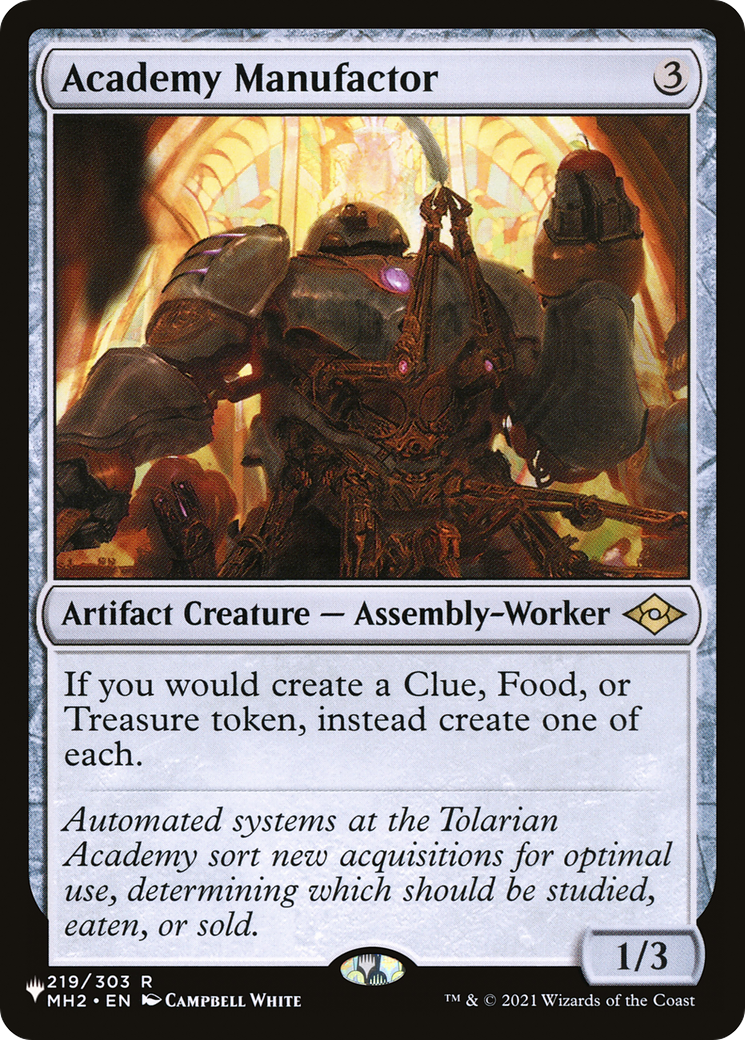Academy Manufactor [The List] | Jomio and Rueliete's Cards and Comics