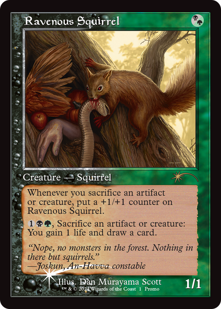 Ravenous Squirrel (Open House) [Wizards Play Network 2024] | Jomio and Rueliete's Cards and Comics