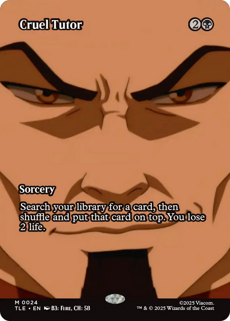 Cruel Tutor (Borderless) [Avatar: The Last Airbender: Eternal-Legal] | Jomio and Rueliete's Cards and Comics