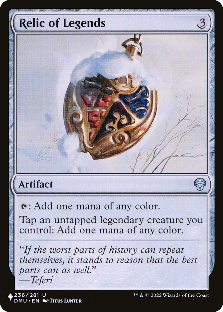 Relic of Legends [The List] | Jomio and Rueliete's Cards and Comics