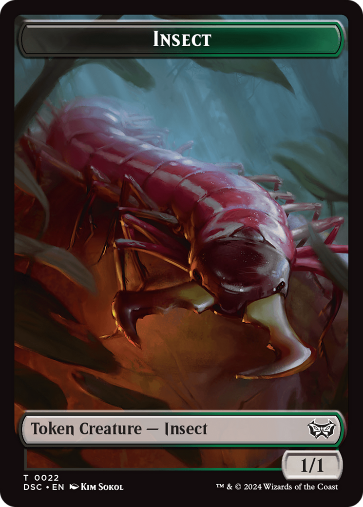 Shapeshifter // Insect (0022) Double-Sided Token [Duskmourn: House of Horror Commander Tokens] | Jomio and Rueliete's Cards and Comics
