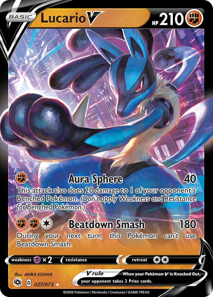 Lucario V (027/073) [Sword & Shield: Champion's Path] | Jomio and Rueliete's Cards and Comics