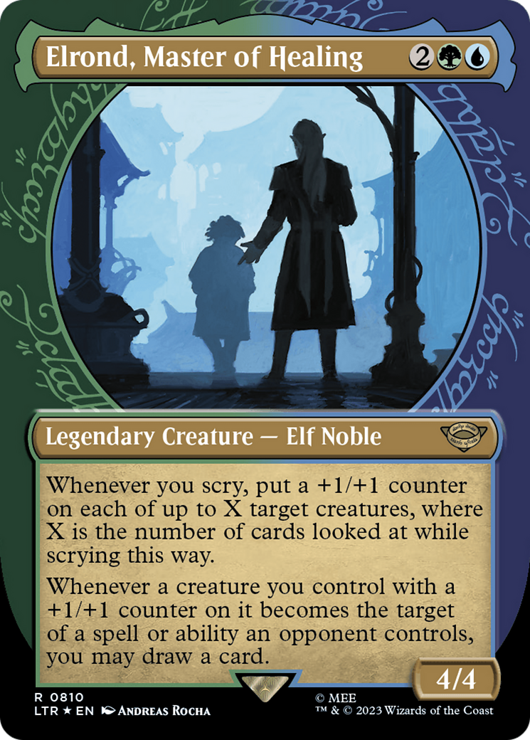 Elrond, Master of Healing (Showcase) (Surge Foil) [The Lord of the Rings: Tales of Middle-Earth] | Jomio and Rueliete's Cards and Comics