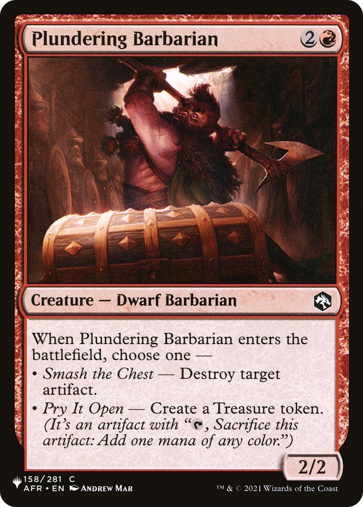 Plundering Barbarian [The List] | Jomio and Rueliete's Cards and Comics