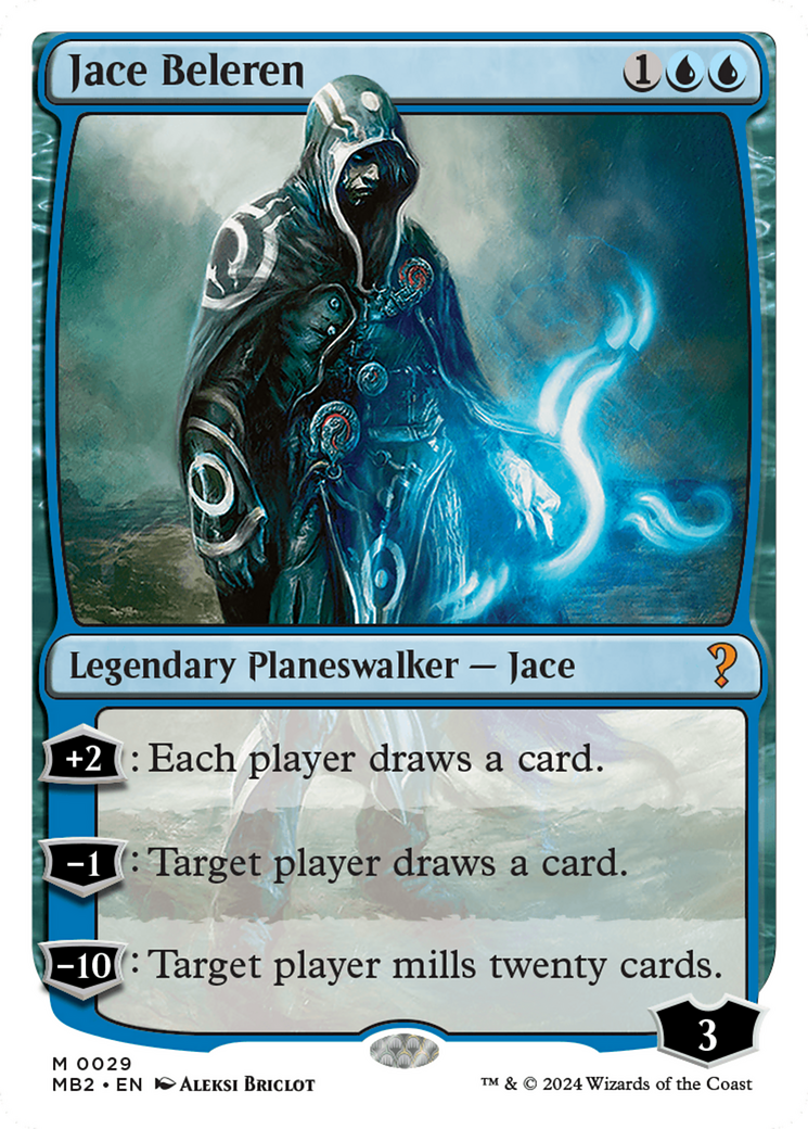 Jace Beleren (White Border) [Mystery Booster 2] | Jomio and Rueliete's Cards and Comics