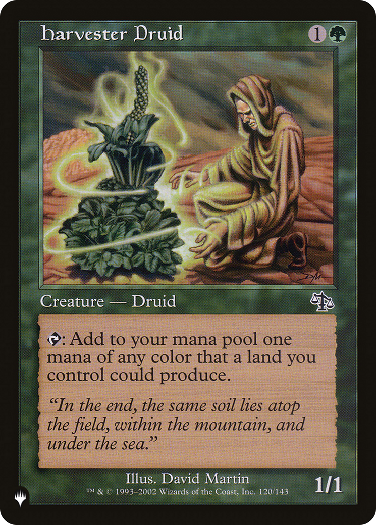 Harvester Druid [The List] | Jomio and Rueliete's Cards and Comics