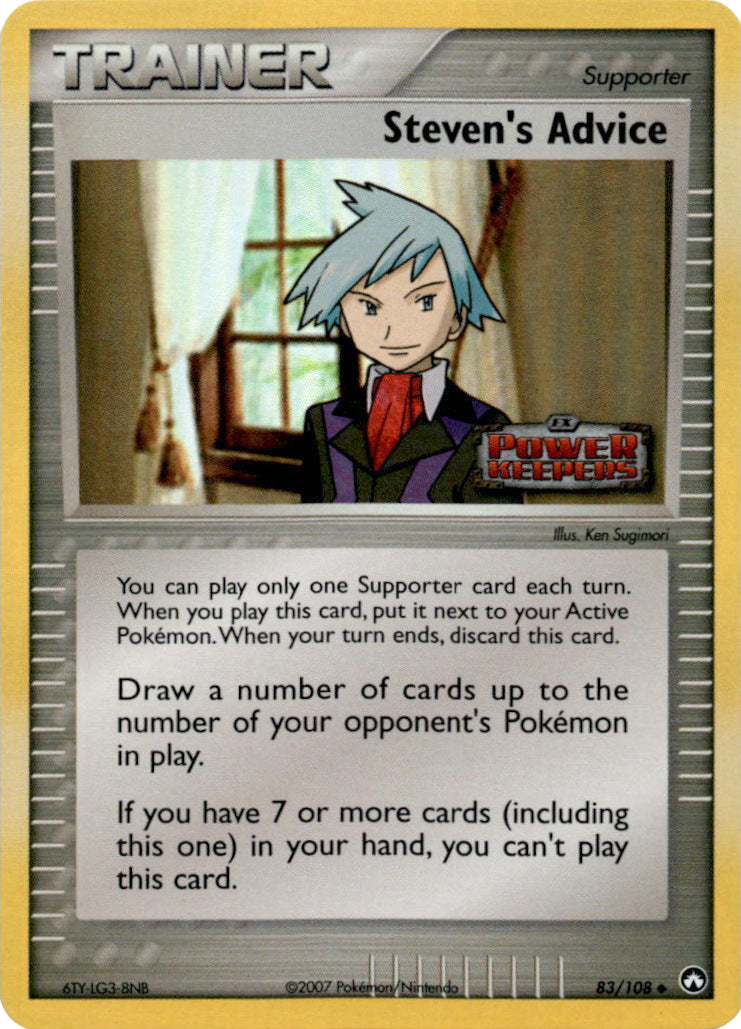 Steven's Advice (83/108) (Stamped) [EX: Power Keepers] | Jomio and Rueliete's Cards and Comics