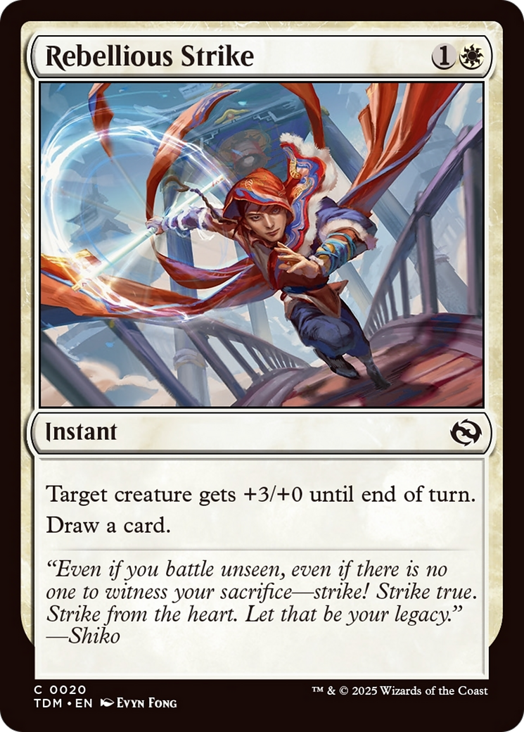 Rebellious Strike [Tarkir: Dragonstorm] | Jomio and Rueliete's Cards and Comics