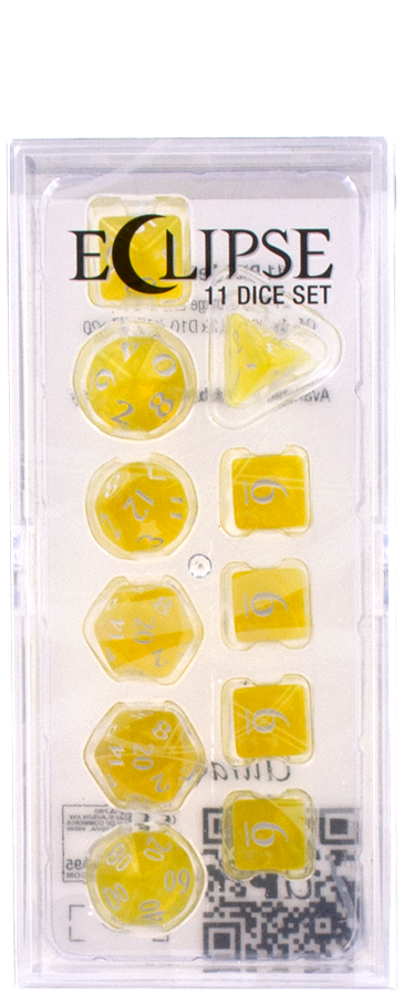 Ultra PRO: 11-Dice Set - Eclipse (Lemon Yellow) | Jomio and Rueliete's Cards and Comics