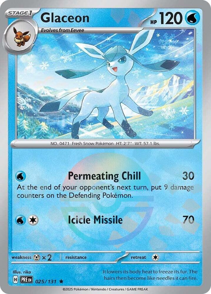 Glaceon (025/131) (Poke Ball Pattern) [Scarlet & Violet: Prismatic Evolutions] | Jomio and Rueliete's Cards and Comics