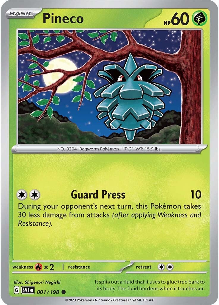 Pineco (001/198) [Scarlet & Violet: Base Set] | Jomio and Rueliete's Cards and Comics