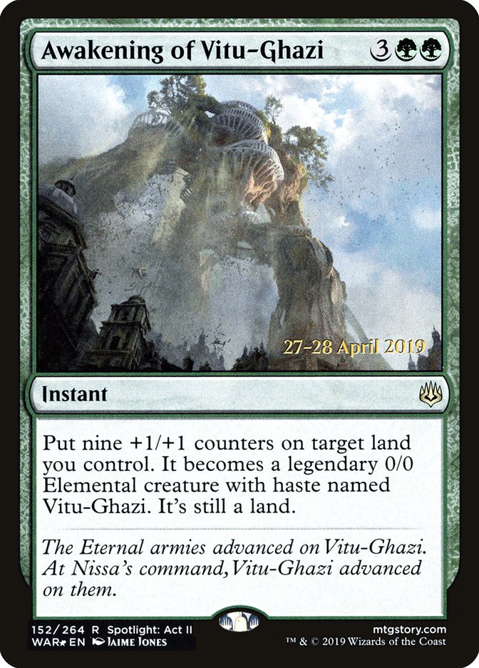 Awakening of Vitu-Ghazi [War of the Spark Prerelease Promos] | Jomio and Rueliete's Cards and Comics