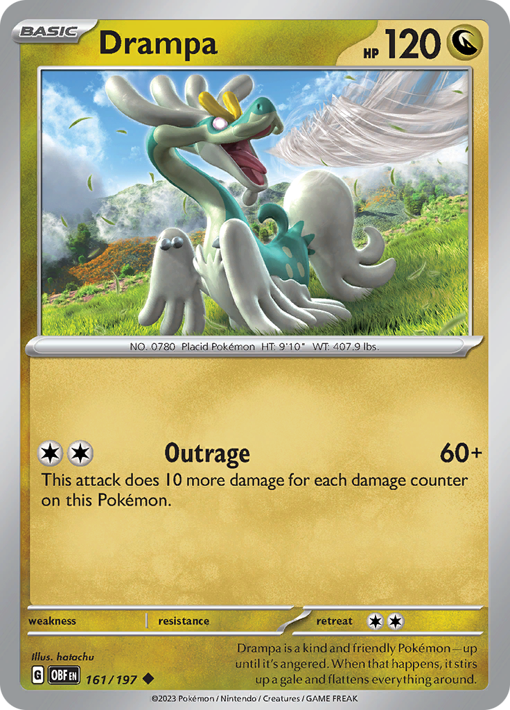 Drampa (161/197) [Scarlet & Violet: Obsidian Flames] | Jomio and Rueliete's Cards and Comics
