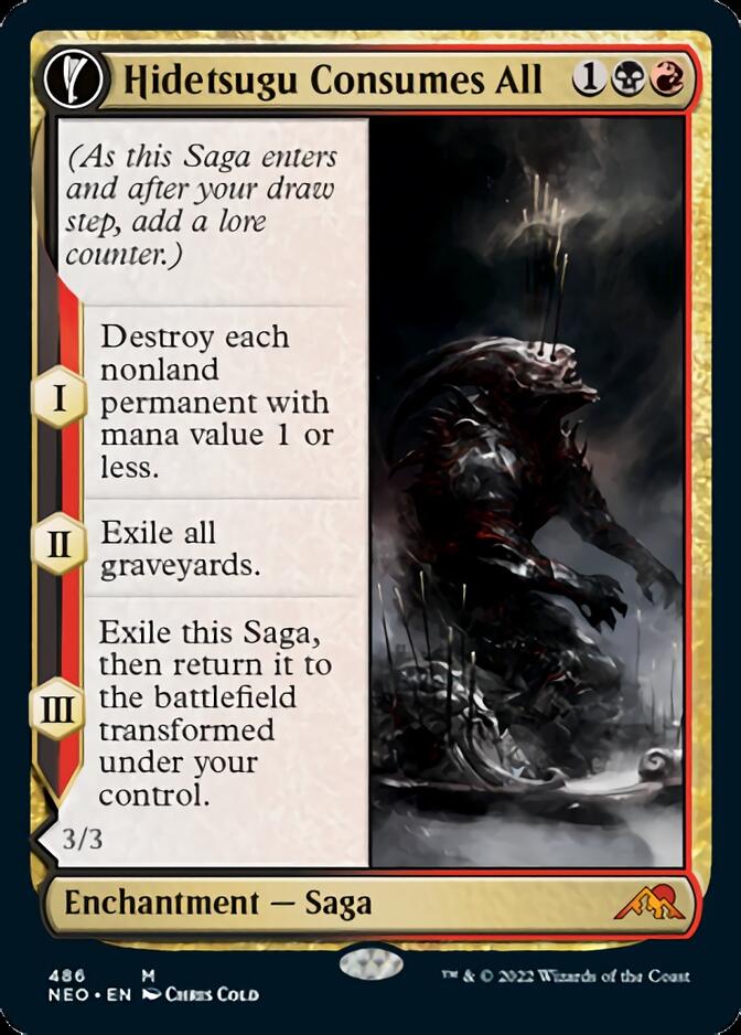Hidetsugu Consumes All // Vessel of the All-Consuming (Extended Art) [Kamigawa: Neon Dynasty] | Jomio and Rueliete's Cards and Comics