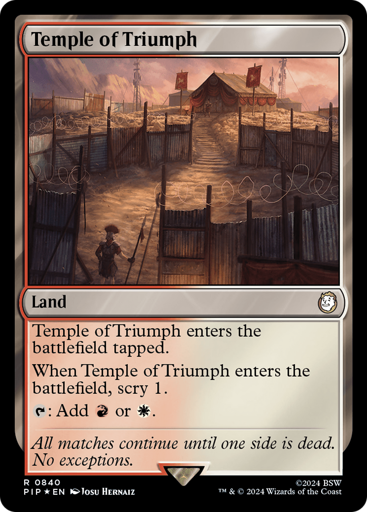 Temple of Triumph (Surge Foil) [Fallout] | Jomio and Rueliete's Cards and Comics