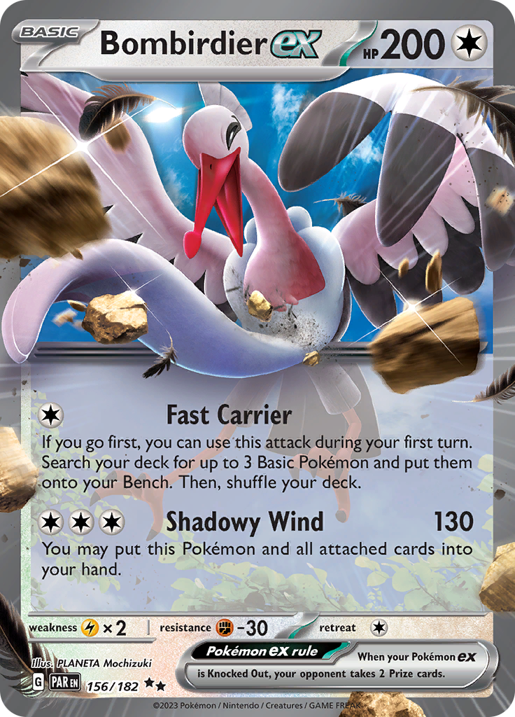 Bombirdier ex (156/182) [Scarlet & Violet: Paradox Rift] | Jomio and Rueliete's Cards and Comics