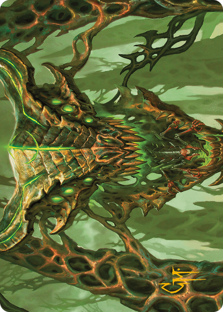 Colossal Dreadmask Art Card (Gold-Stamped Signature) [Modern Horizons 3 Art Series] | Jomio and Rueliete's Cards and Comics