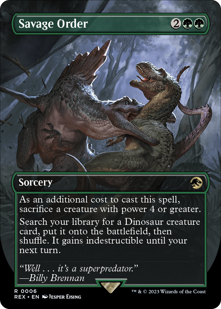 Savage Order (Borderless) [Jurassic World Collection] | Jomio and Rueliete's Cards and Comics