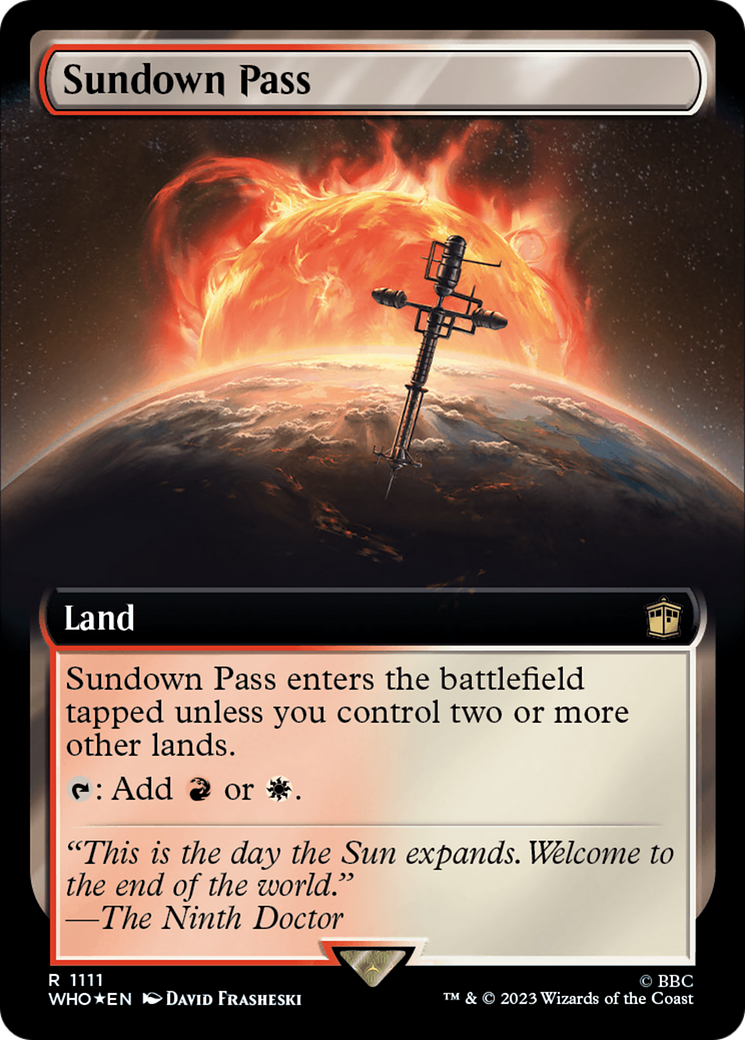 Sundown Pass (Extended Art) (Surge Foil) [Doctor Who] | Jomio and Rueliete's Cards and Comics