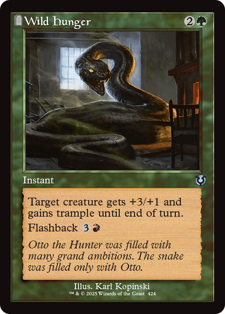 Wild Hunger (Retro Frame) [Innistrad Remastered] | Jomio and Rueliete's Cards and Comics