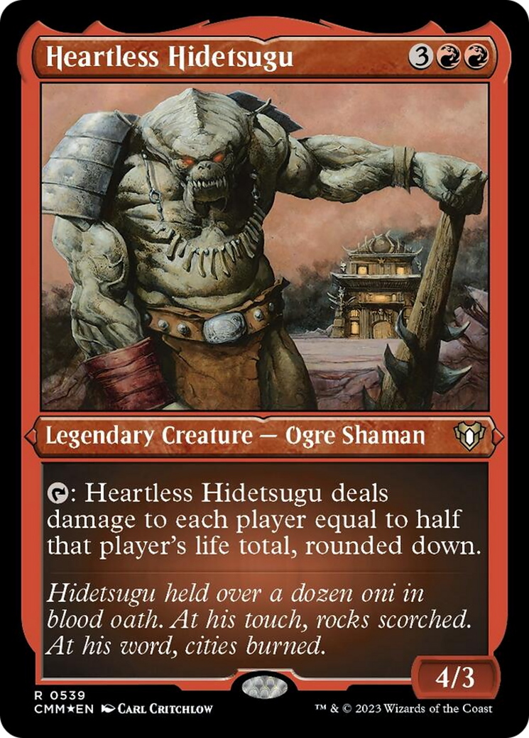 Heartless Hidetsugu (Foil Etched) [Commander Masters] | Jomio and Rueliete's Cards and Comics