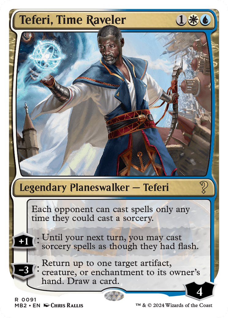 Teferi, Time Raveler (White Border) [Mystery Booster 2] | Jomio and Rueliete's Cards and Comics