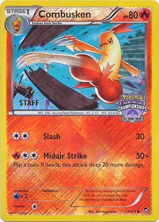 Combusken (13/111) (Championship Promo Staff) [XY: Furious Fists] | Jomio and Rueliete's Cards and Comics