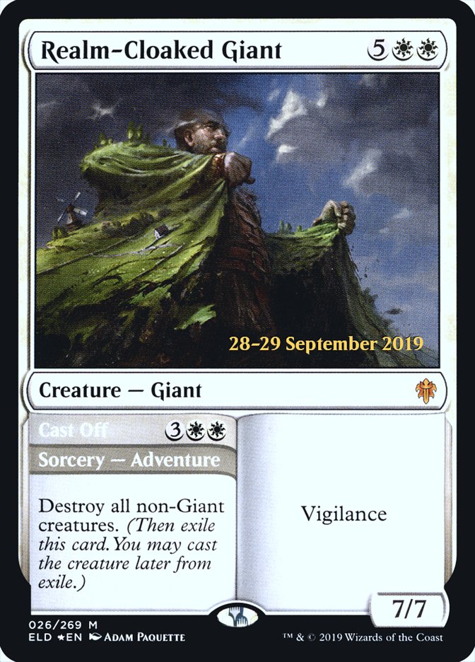Realm-Cloaked Giant // Cast Off [Throne of Eldraine Prerelease Promos] | Jomio and Rueliete's Cards and Comics