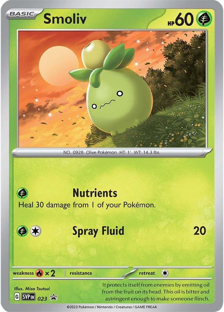 Smoliv (023) [Scarlet & Violet: Black Star Promos] | Jomio and Rueliete's Cards and Comics