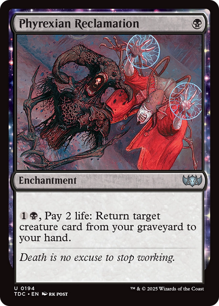 Phyrexian Reclamation [Tarkir: Dragonstorm Commander] | Jomio and Rueliete's Cards and Comics