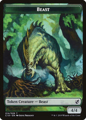Beast (014) // Wurm Double-Sided Token [Commander 2019 Tokens] | Jomio and Rueliete's Cards and Comics
