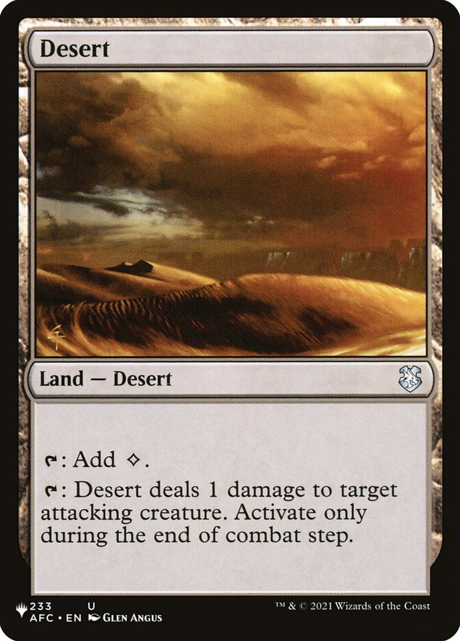 Desert [The List] | Jomio and Rueliete's Cards and Comics