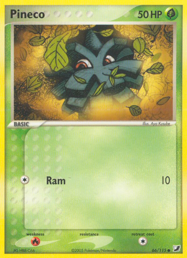 Pineco (66/115) [EX: Unseen Forces] | Jomio and Rueliete's Cards and Comics