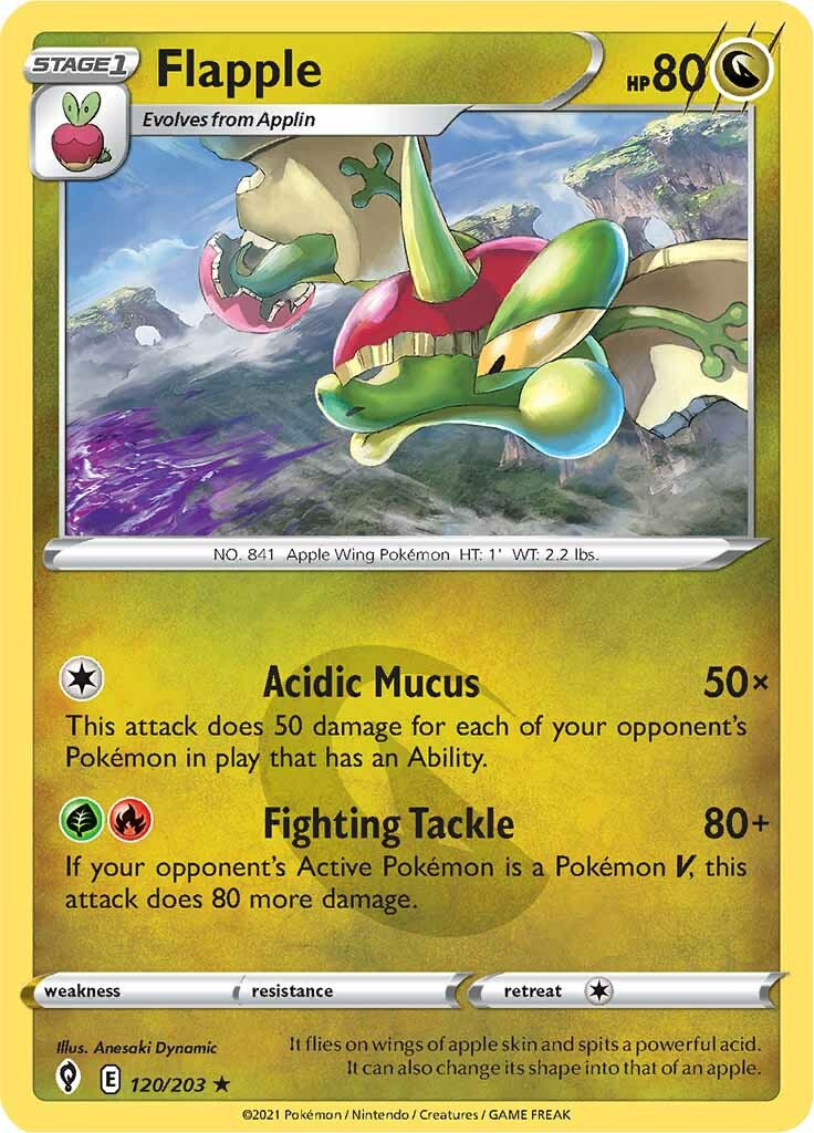 Flapple (120/203) [Sword & Shield: Evolving Skies] | Jomio and Rueliete's Cards and Comics