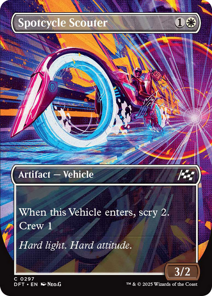 Spotcycle Scouter (Borderless) [Aetherdrift] | Jomio and Rueliete's Cards and Comics
