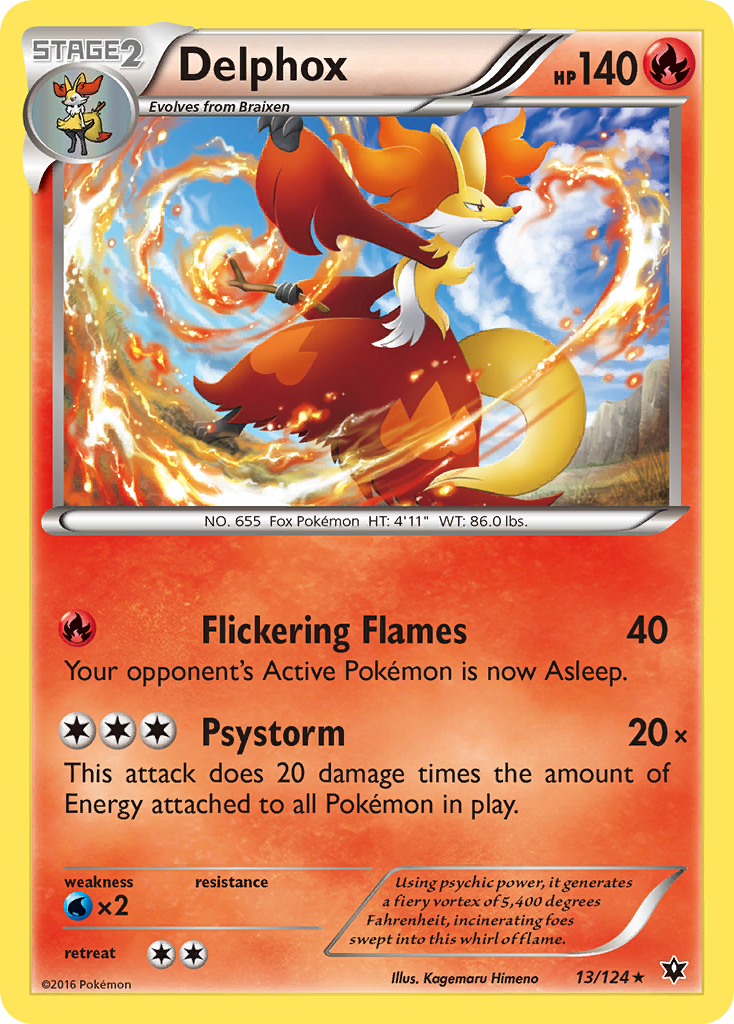 Delphox (13/124) [XY: Fates Collide] | Jomio and Rueliete's Cards and Comics