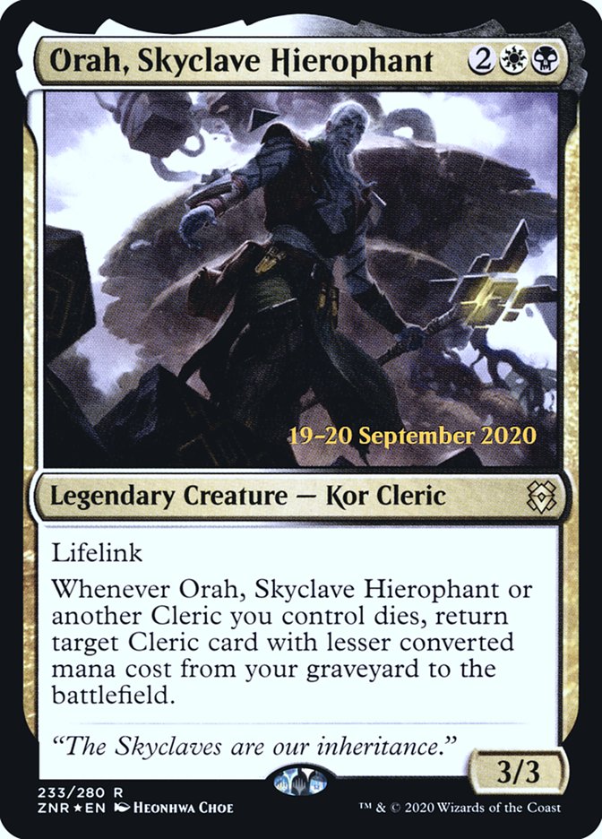 Orah, Skyclave Hierophant [Zendikar Rising Prerelease Promos] | Jomio and Rueliete's Cards and Comics