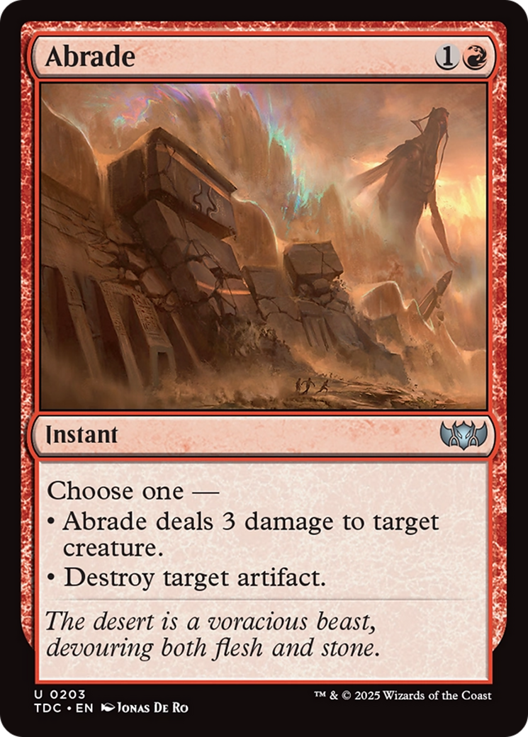 Abrade [Tarkir: Dragonstorm Commander] | Jomio and Rueliete's Cards and Comics