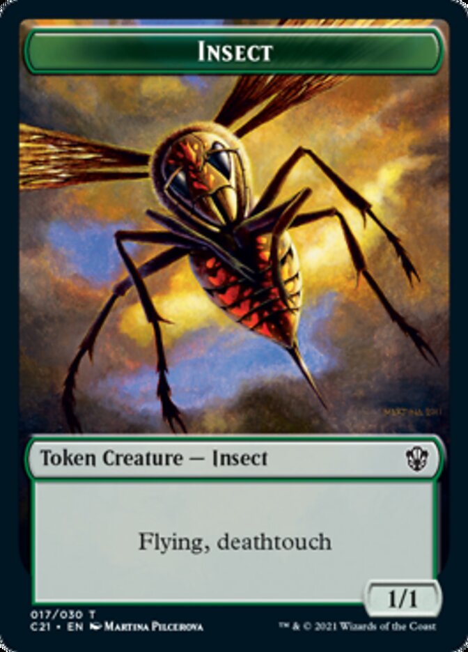 Beast (011) // Insect Double-Sided Token [Commander 2021 Tokens] | Jomio and Rueliete's Cards and Comics